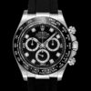 Réplica de luxo Rolex Cosmograph Daytona 18K ouro branco automático mostrador preto diamantes relógio masculino – 116519gln
